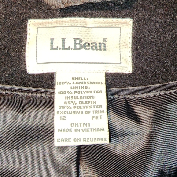 L.L Bean Coat Black Trench Coat - Picture 8 of 9
